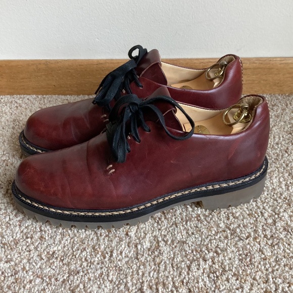 FEIT Men’s Red-Brown Leather Hand Sewn Handmade Lace-Up Shoes Eu 42 US 9 - Picture 3 of 10